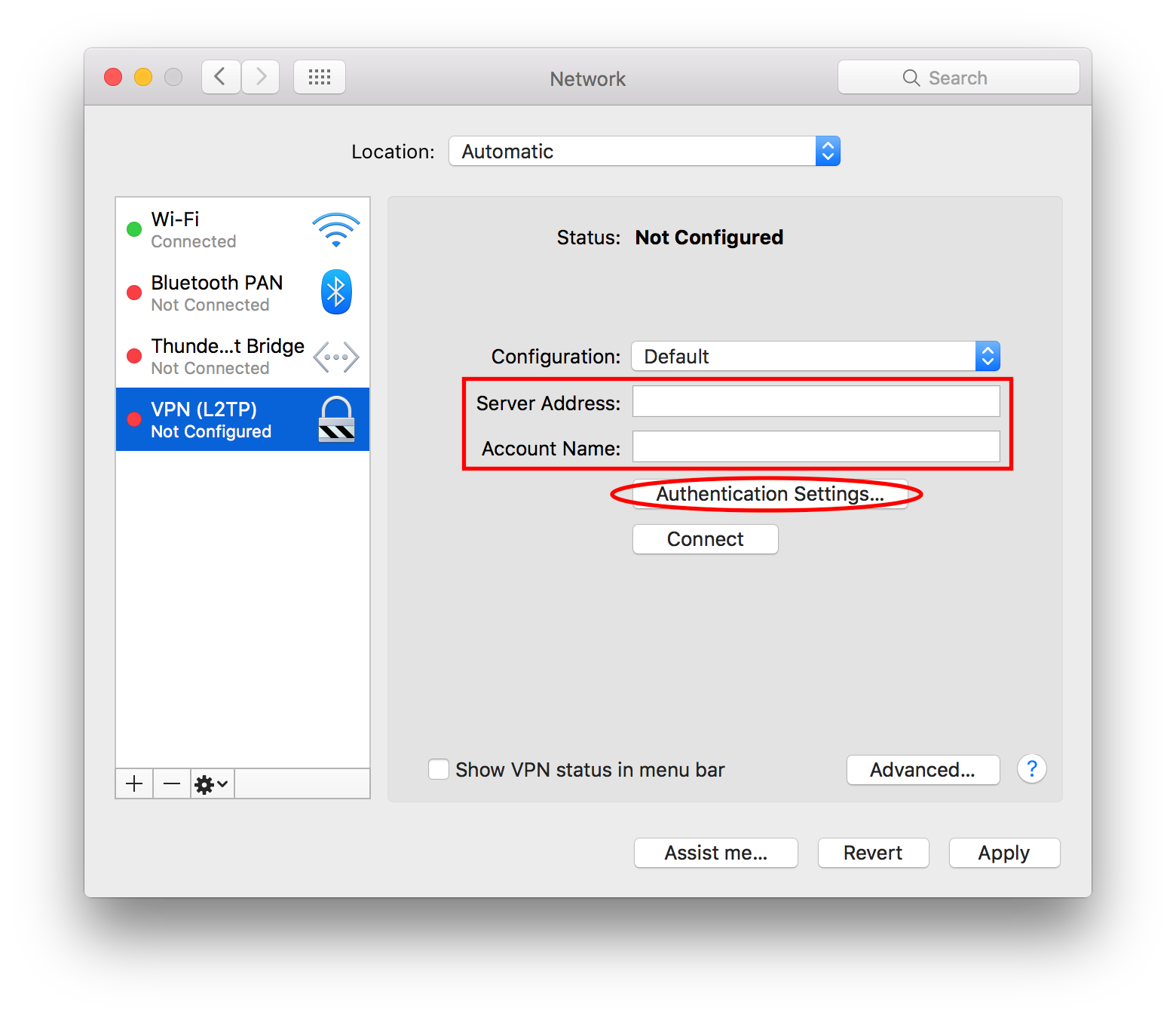 Network Preferences