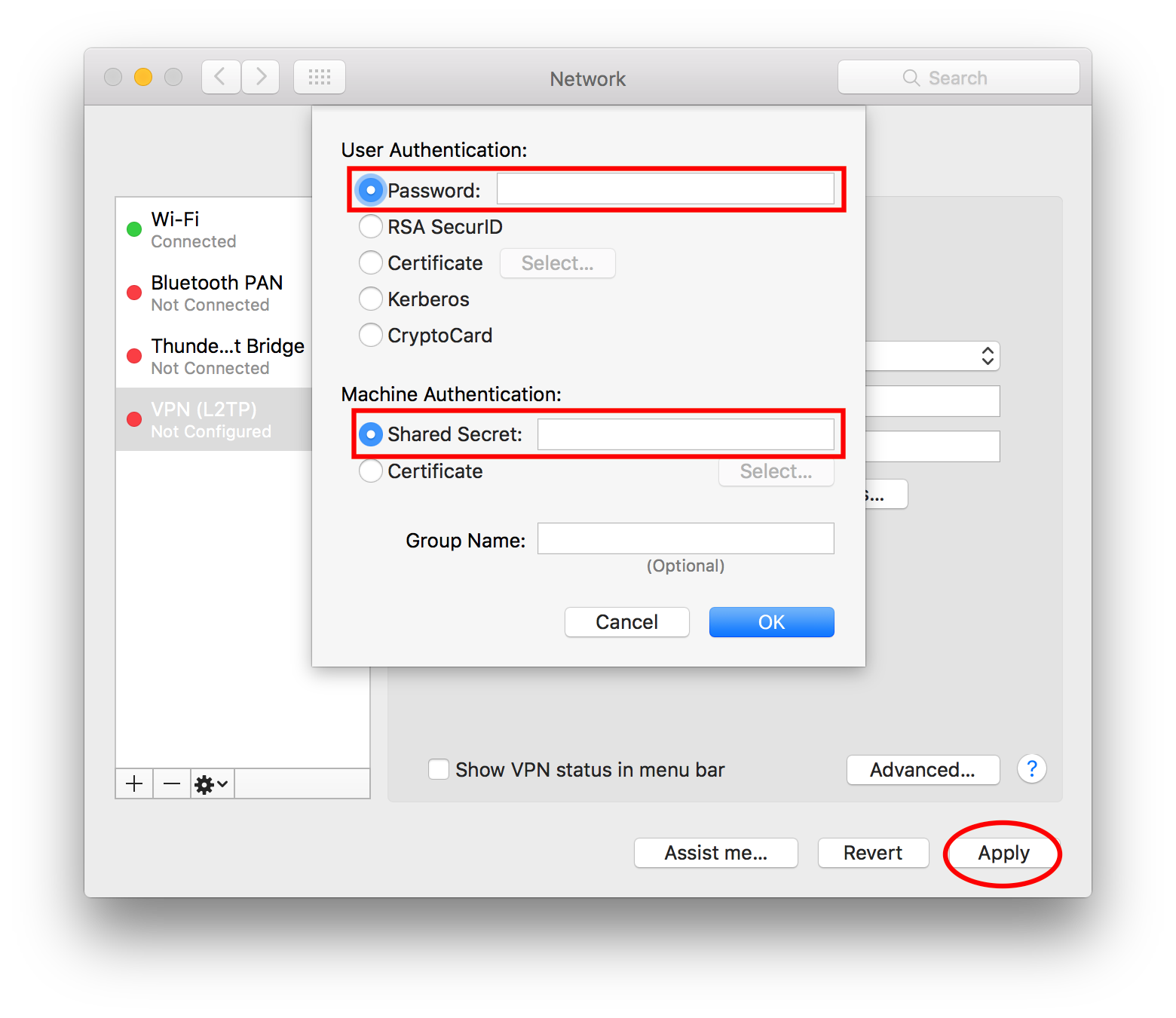 Network Preferences